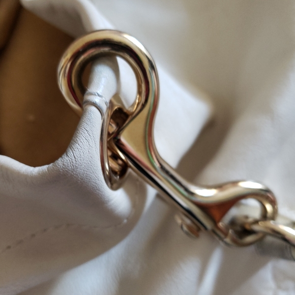 JIMMY CHOO CREAM AND GOLD TONE HANDBAG AUTHENTIC - Picture 10 of 11